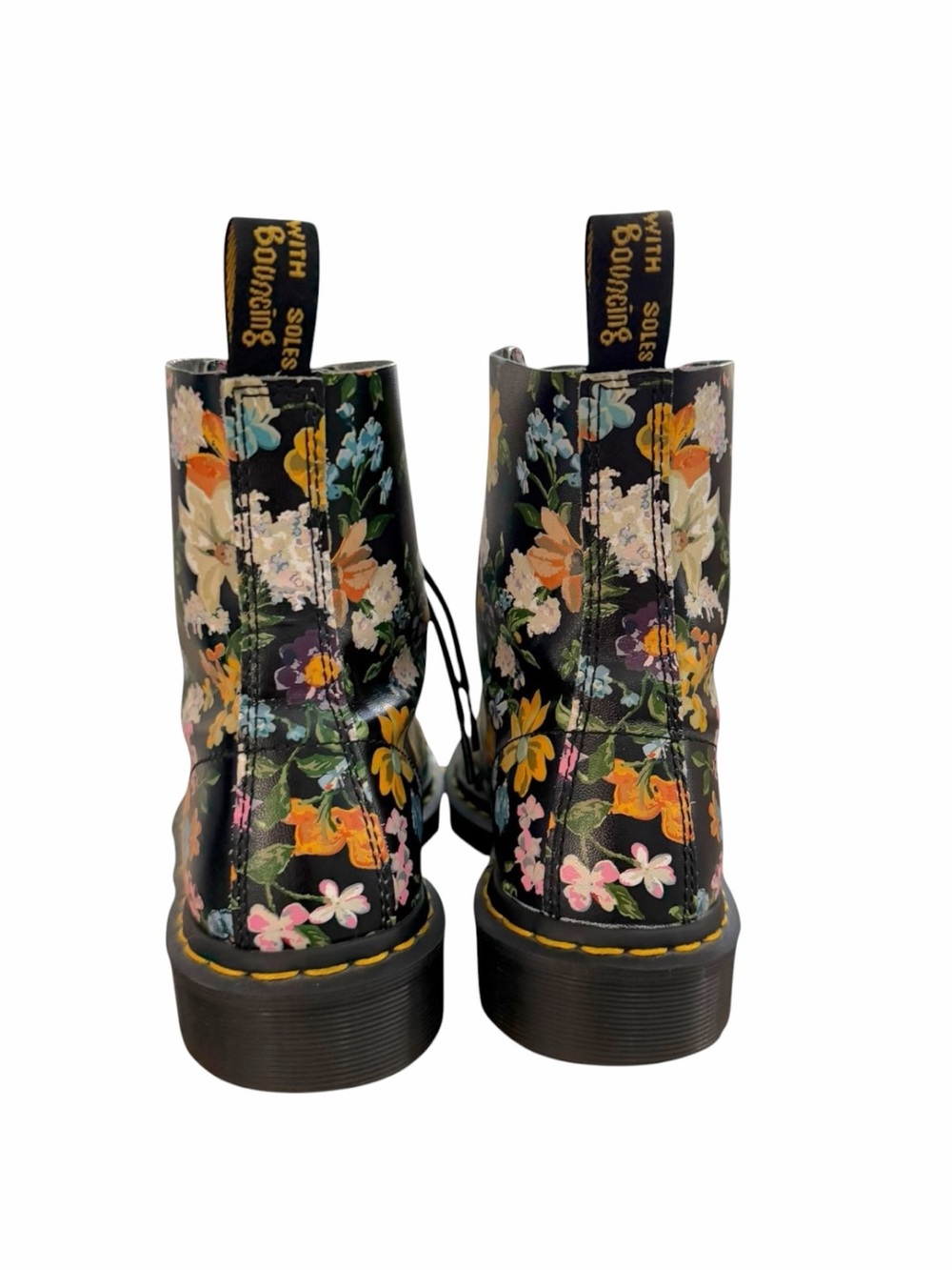 Dr. Martens 1460 Pascal Floral 8-Eye Leather Boots Size 8 - Picture 8 of 10